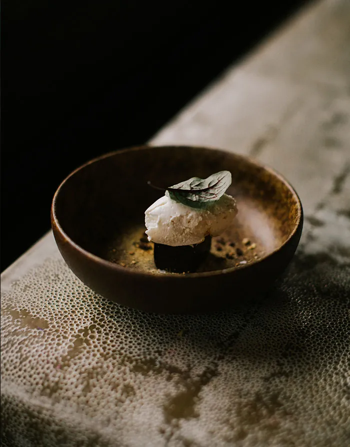 small dish sitting on table