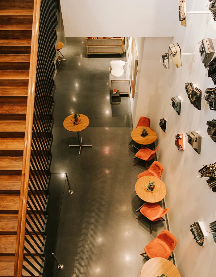 view of art gallery space